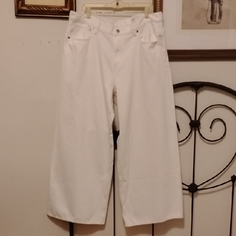 GAP Extra Baggy Low Rise Jeans Fresh White Size 33 (Size 16R) NWT